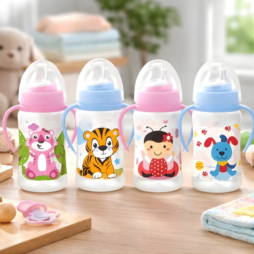 Copo de Transição Para Bebê 270ml Petita Antivazamento Bico Macio Silicone C Alça Infantil Ñ Vaza Original Menino Menina