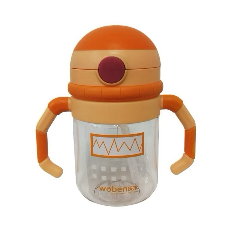 Copo Infantil com Canudo Antivazamento 350ml
